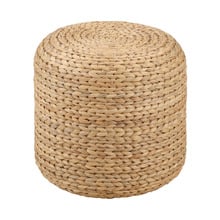 Tabitha Round Water Hyacinth Pouffe
